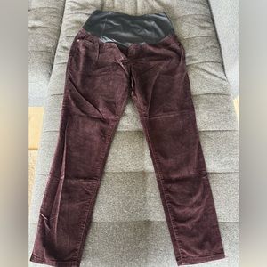 Isabel Maternity Velvet Corduroy full panel size 12 pants.